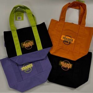 Trader Joe's Colorful Tote Bags Set